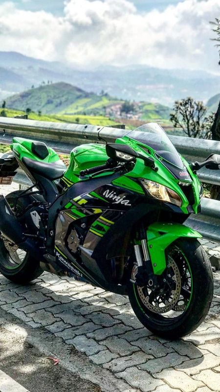 Kawasaki with hot Rider 4K wallpaper download