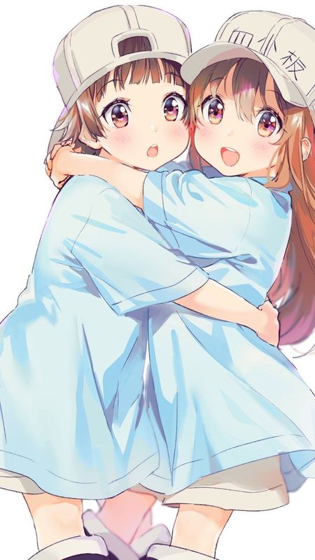 Anime Best Friends - Hug Wallpaper Download | MobCup