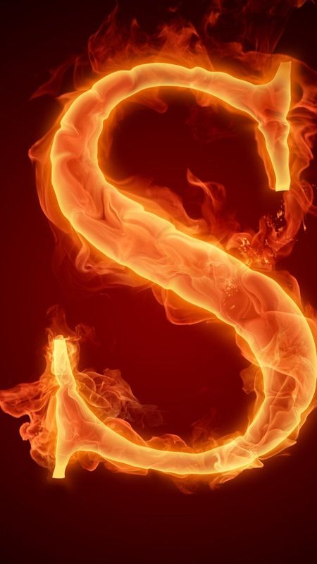 S Name - Fire Effect Wallpaper Download | MobCup