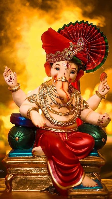 Ganpati Bappa - Orange Smoke - Background Wallpaper Download | MobCup