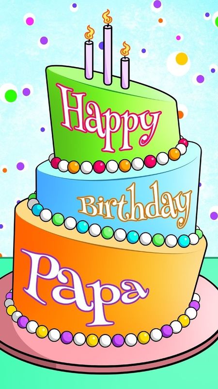 Birthday Cake for Dad Written `Happy Birthday Papa` on the Table. Lighting  Candle on Cake Stock Image - Image of love, butter: 218886129