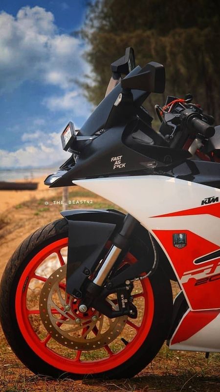 Ktm Rc Bike - Clouds Background Wallpaper Download | MobCup