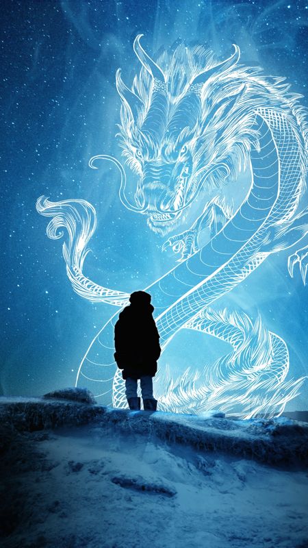 Dragon drawing illustration HD wallpaper  Wallpaper Flare