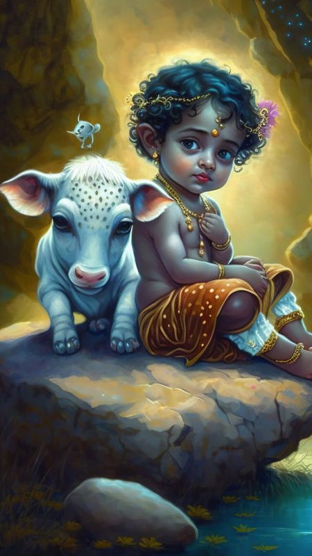 Cute Krishna Wallpapers With Makhan