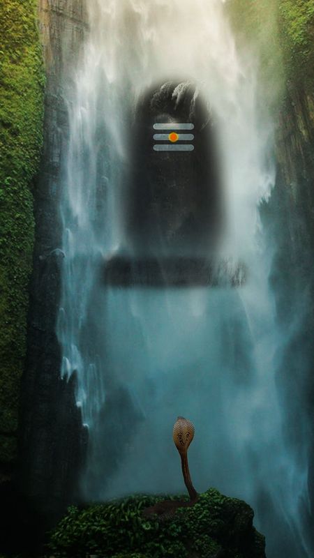 Shivling In Waterfall Wallpaper Download | MobCup