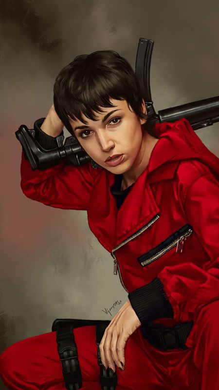 URSULA CORBERO - TOKYO - LA CASA DE PAPEL by CARTOONARTIST20 on