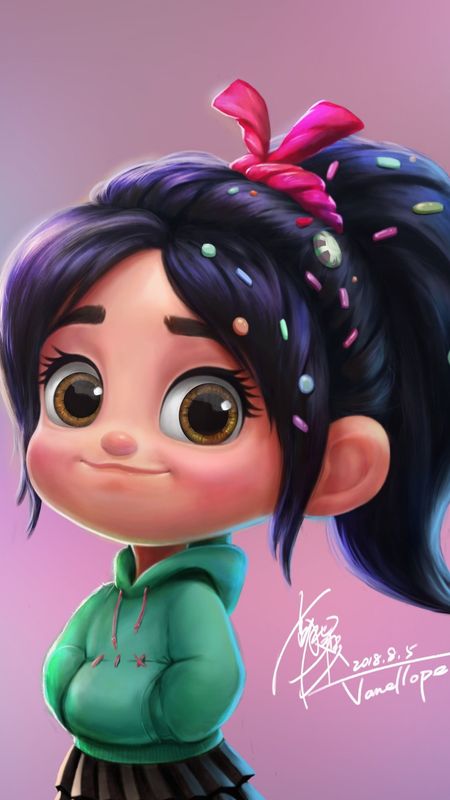 Cute Cartoon Girl - Princess Vanellope - Smile Wallpaper Download | MobCup