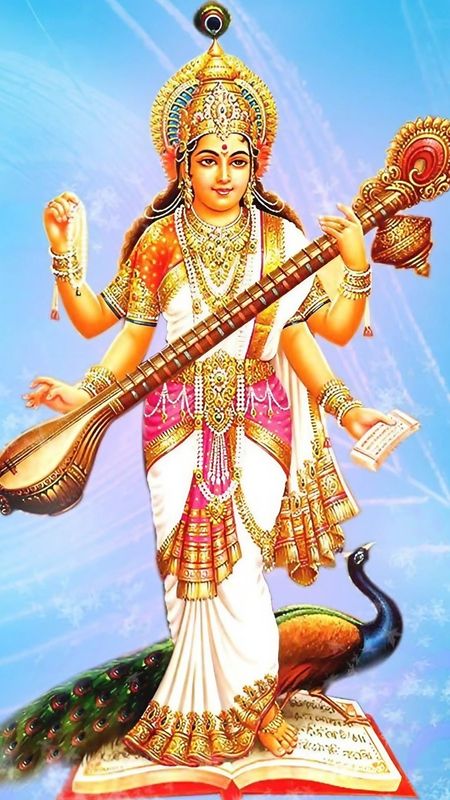 Buy Saraswati Pooja Wallpaper, Festival Decor Poster Art, Wall Decoration  Stickers for Diwali Occasion, Wall Decal 90cm Width X 60cm Height Online at  Low Prices in India - Amazon.in