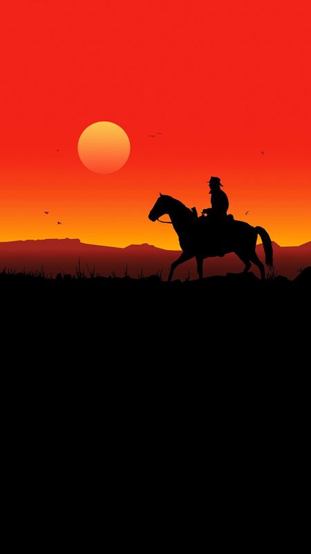 Cowboy Wallpaper 4K Horses Silhouette Dawn Sunset 915