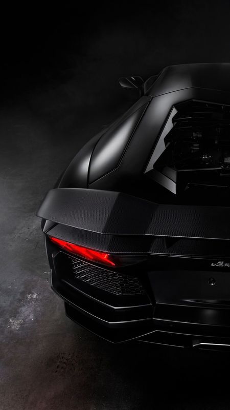 Black Lamborghini Rear View Wallpaper Download | MobCup