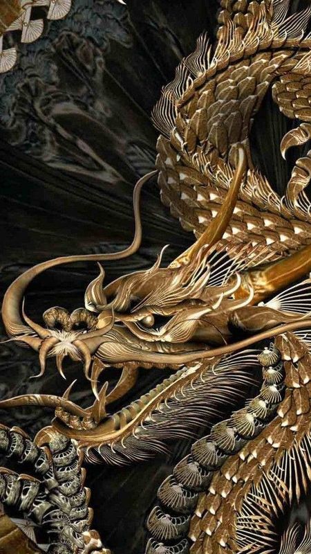 Gold Dragon Wallpaper