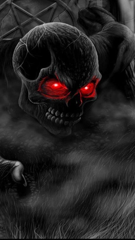Black Devil  Red Eyes  Skull Wallpaper Download  MobCup