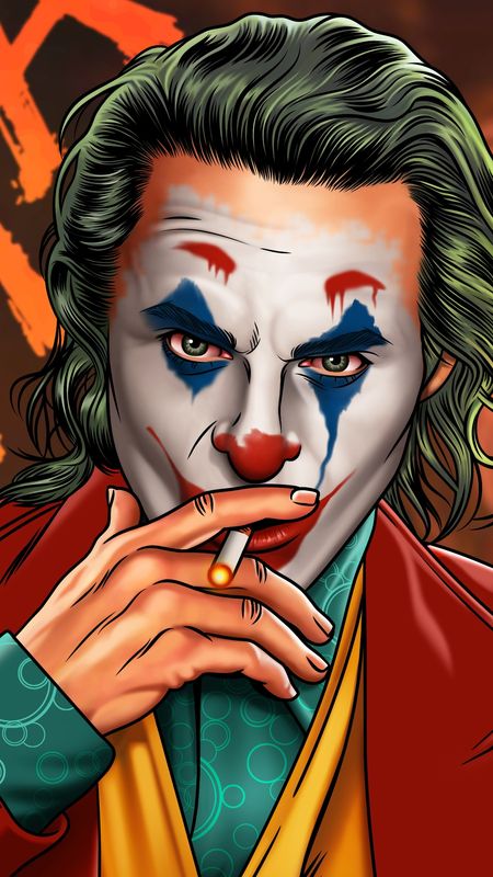 Joker Smoking - Colorful - Painting Wallpaper Download | MobCup