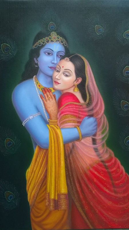Radha Krishna Hd | Painting Wallpaper Download | MobCup