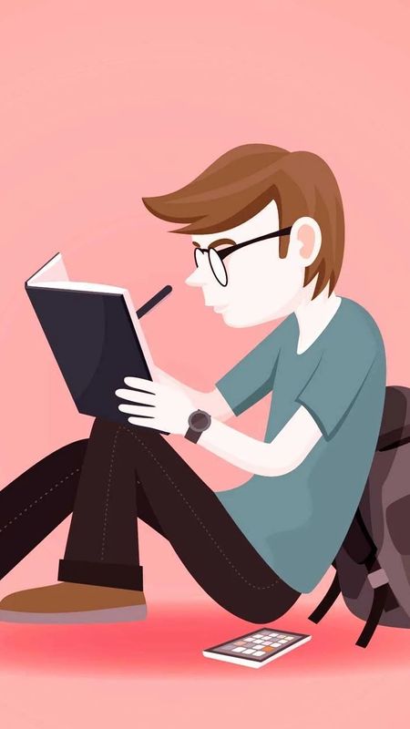 A Boy Study Animation Wallpaper Download | MobCup