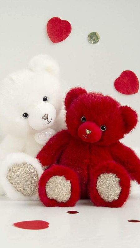 Teddy Bear Love - Red And White - Teddy Bear Wallpaper Download | MobCup