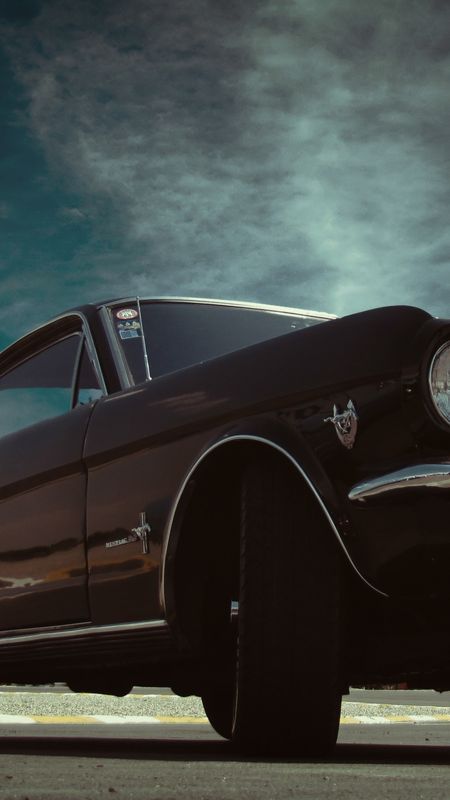 classic car black background