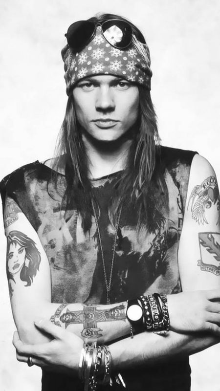 Guns N Roses - Axl Rose - Black And White Wallpaper Download | MobCup