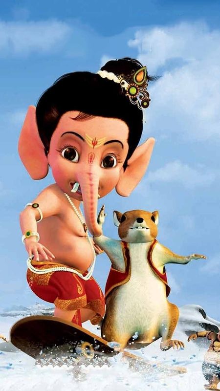 Ganesh Ganpati Ice Skating With Mushak Raj Wallpaper Download | MobCup Ganesh Ganpati Ice Skating With Mushak Raj Wallpaper Download | MobCup