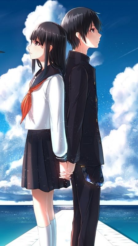 Anime Couple Sunset Wallpapers  Top Free Anime Couple Sunset Backgrounds   WallpaperAccess