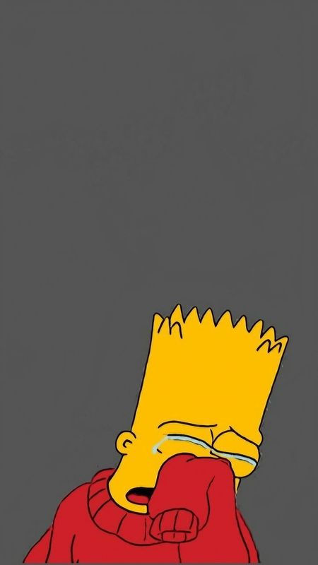 Download Sad Cartoon Bart Simpson Wallpaper