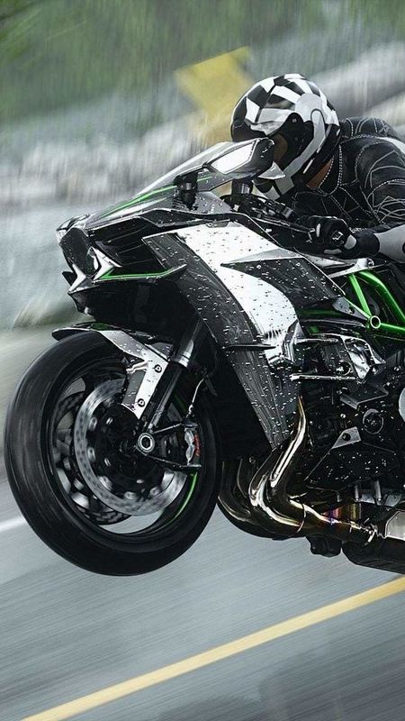 Kawasaki Ninja H2r - Riding In Rain Wallpaper Download | MobCup