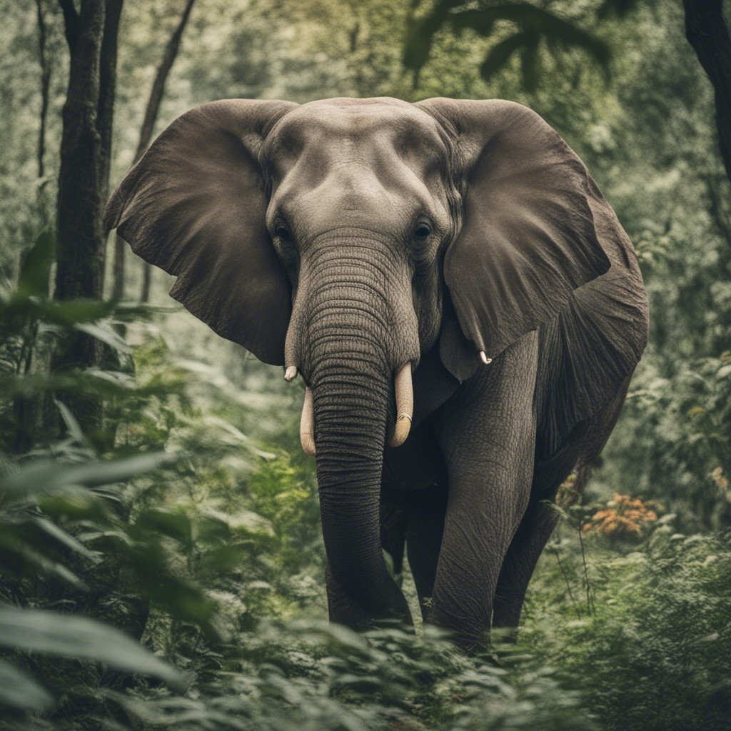 Elephant In Jungle