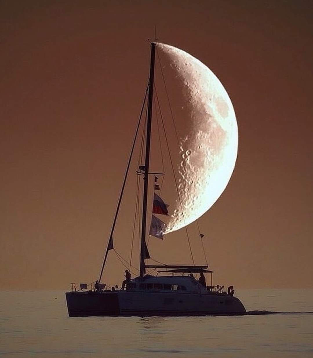 Ship with Moon