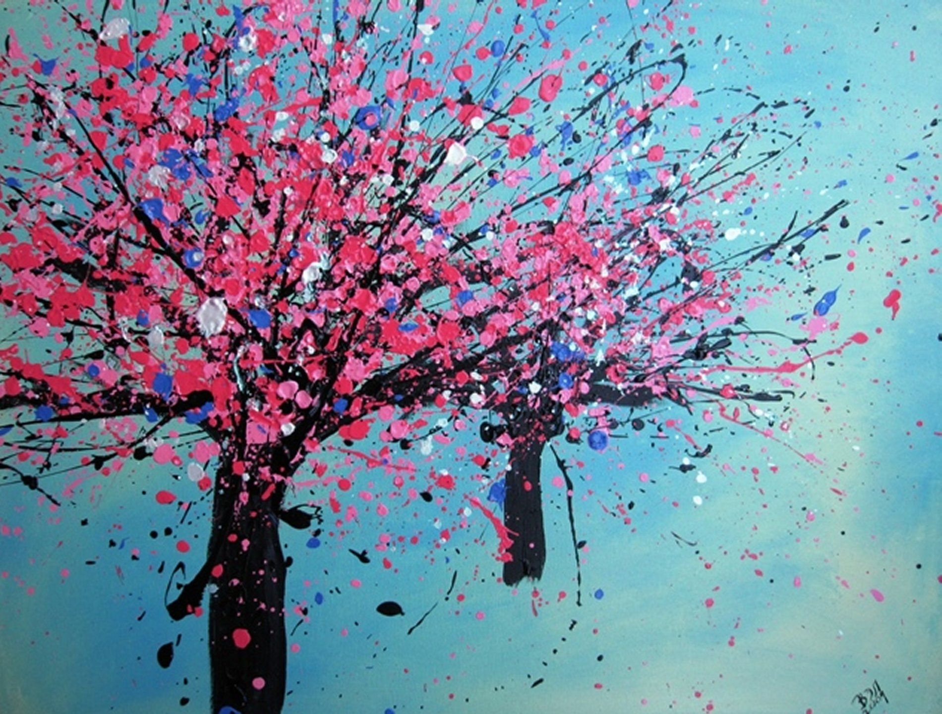 Drippy - Abstract - Tree Painting