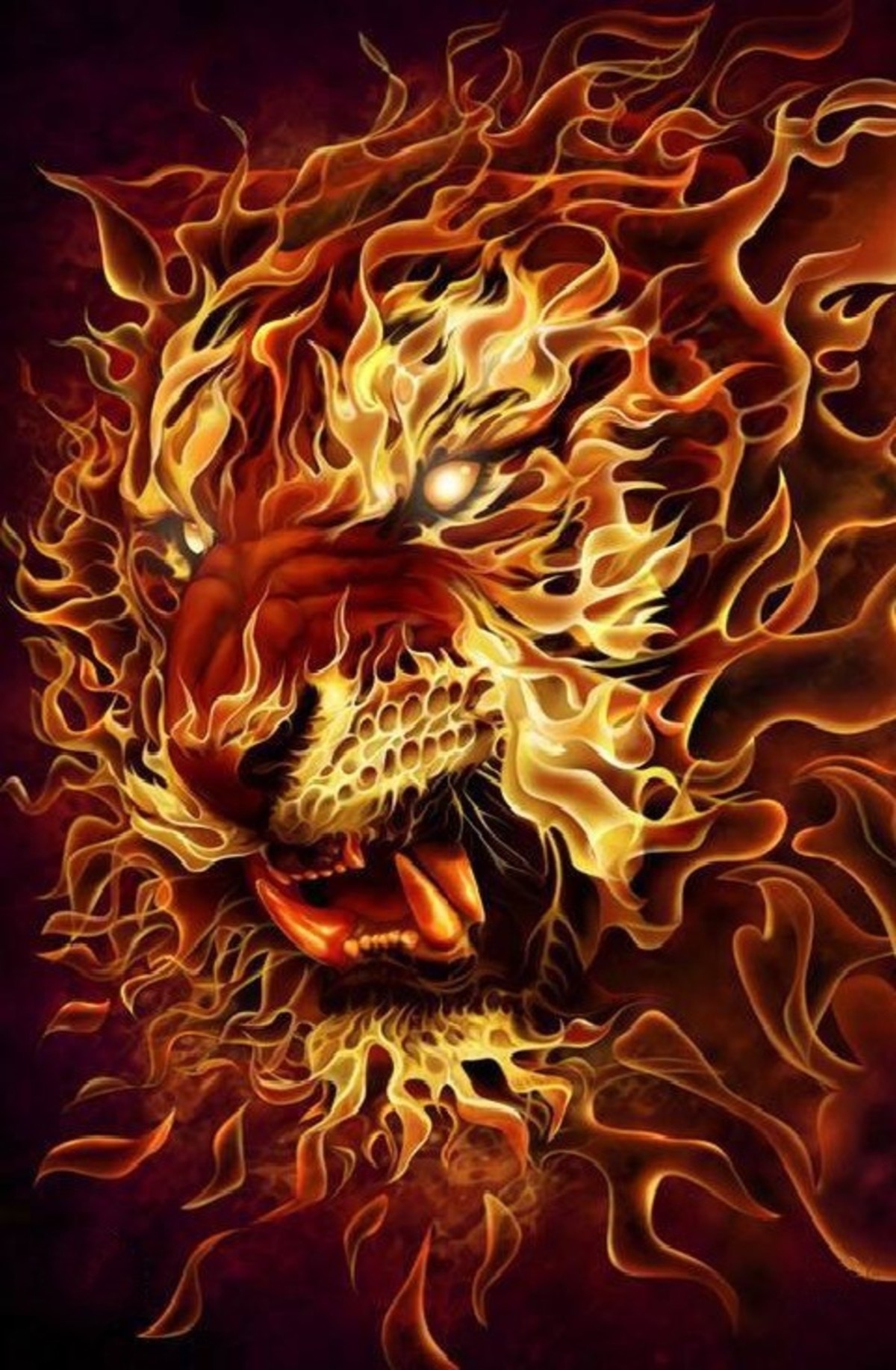 Fire Lion - Lion - Flame