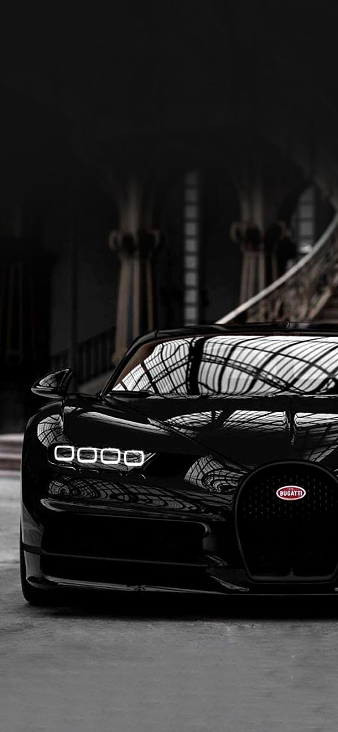 Sports car - Black Bugatti Chiron