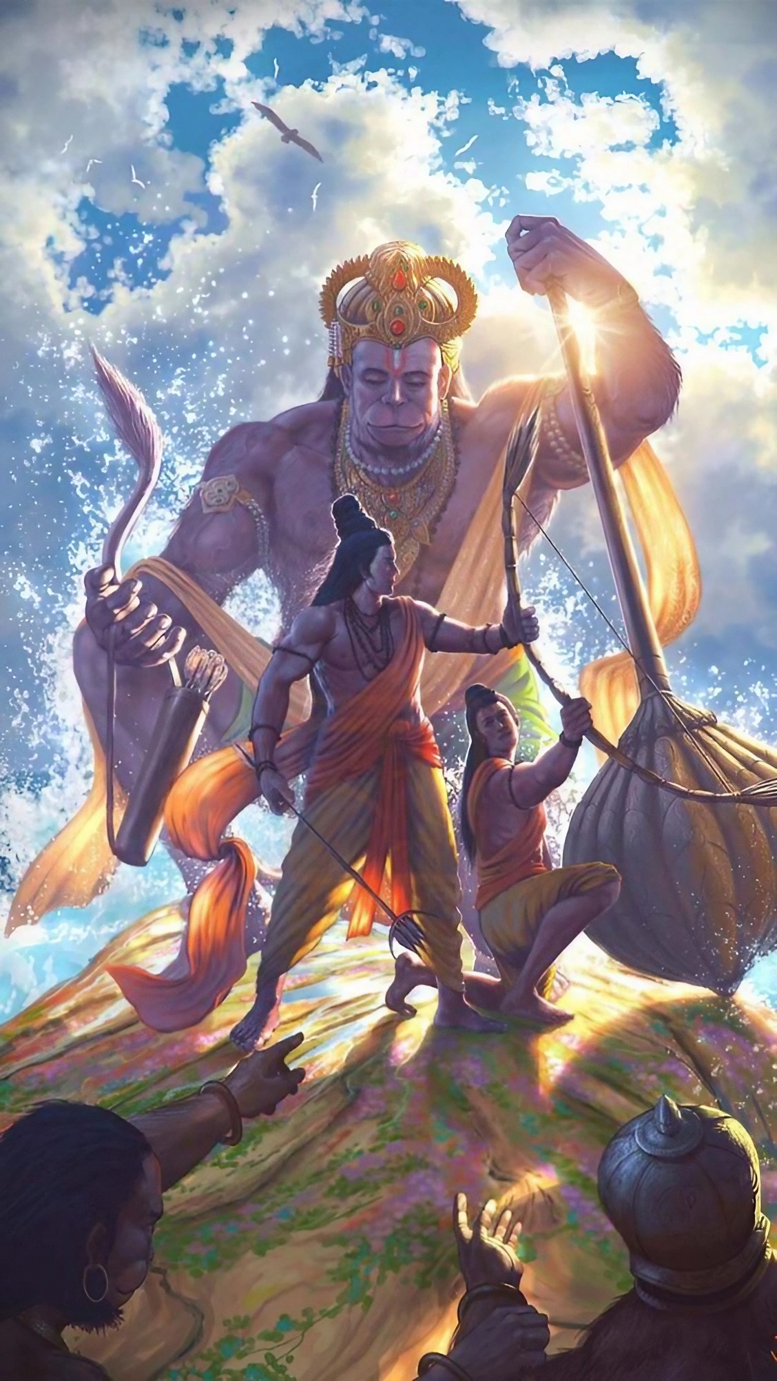 Shri Hanuman Ji Ke - Lord Hanuman With Lord Ram