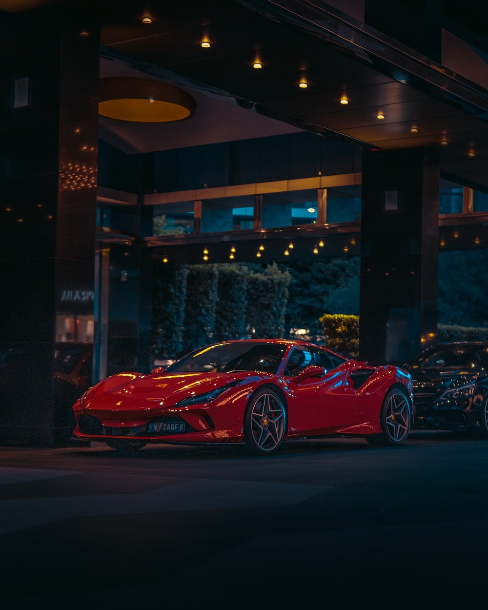 Ferrari Car - Red Car Parked