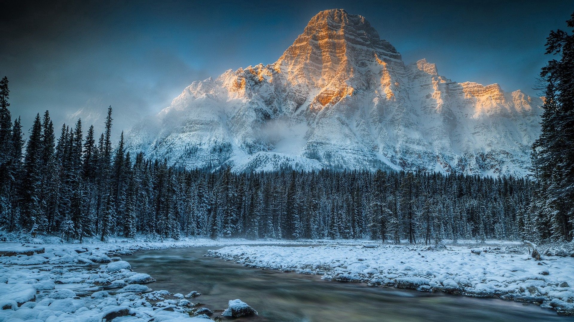 Full Hd Snow Mountain Tree