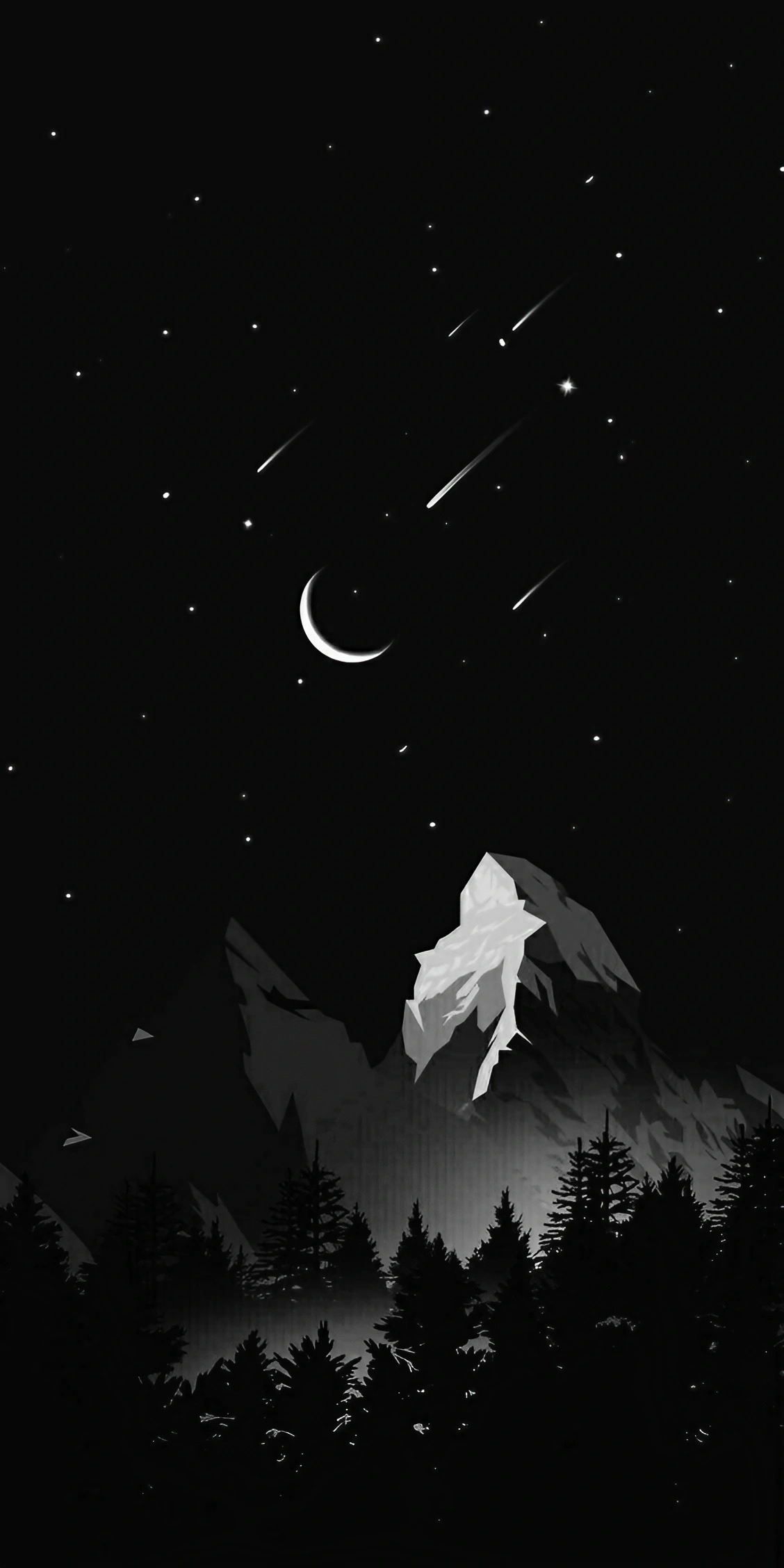 Full Black Screen - Mountains And Stars