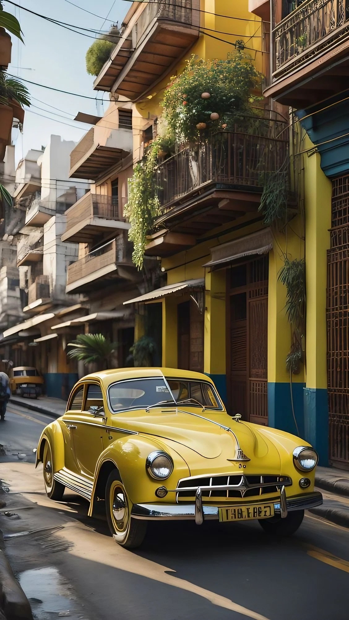 Vintage Car - Yellow Car