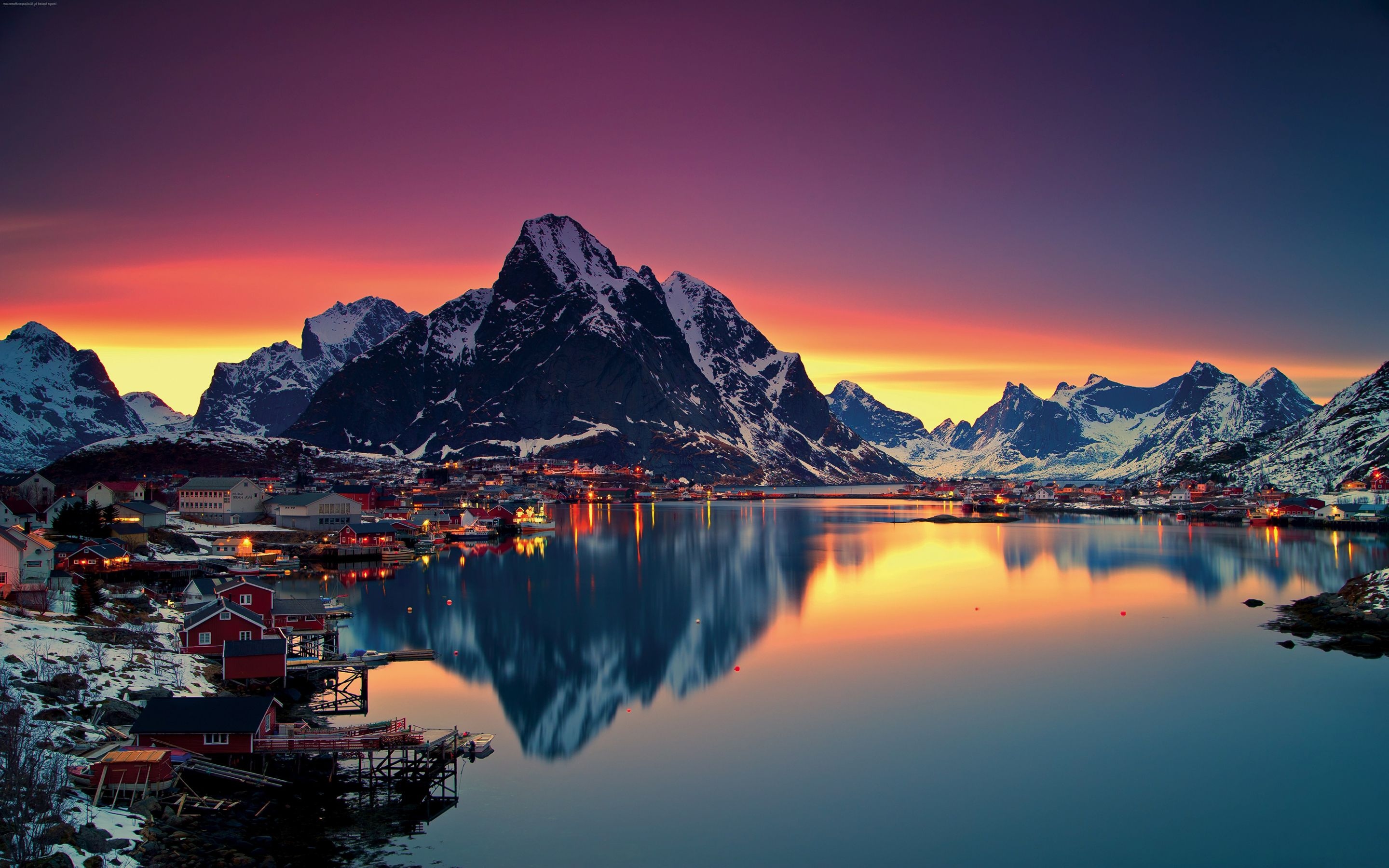 Beautiful Images For - Snow Mountains Reflection