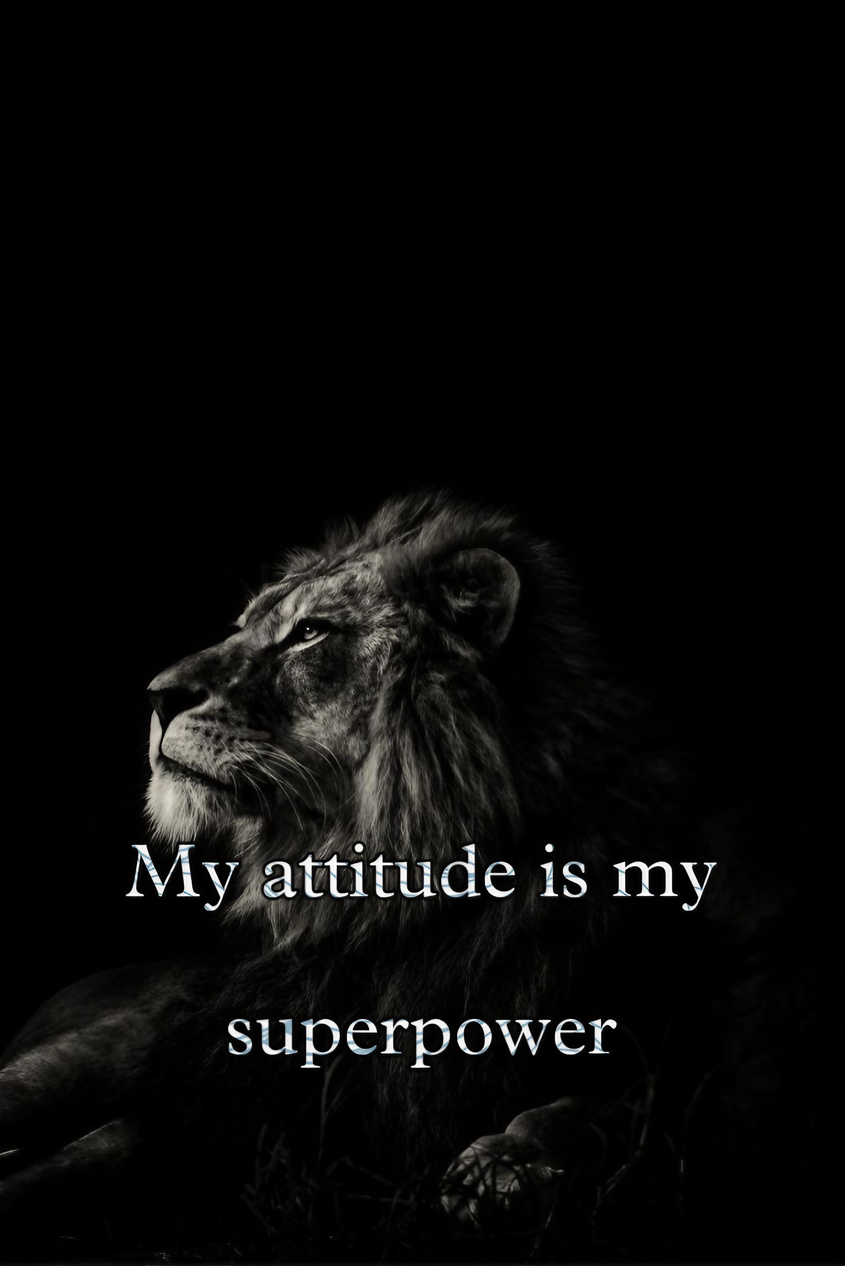 Attitude quotes - Lion Background