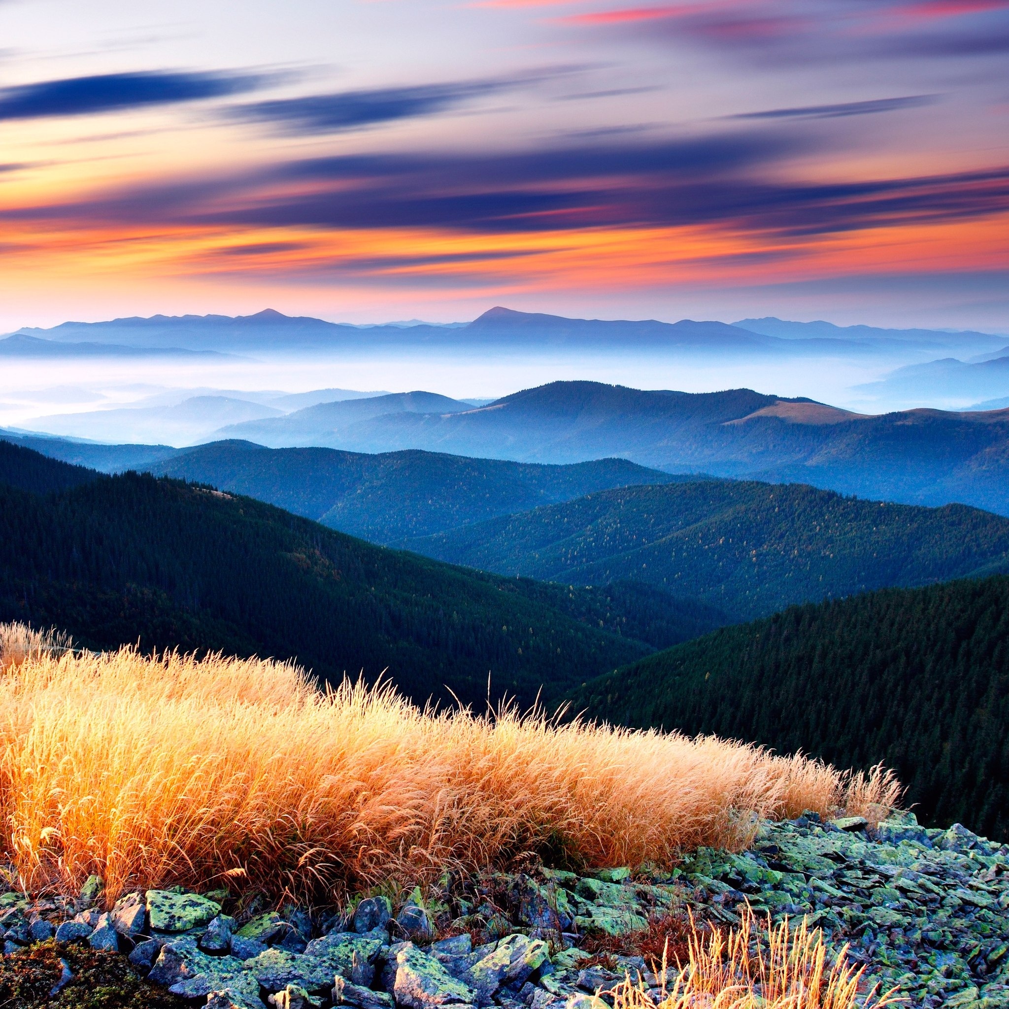 Desktop - Sunset With Mountains