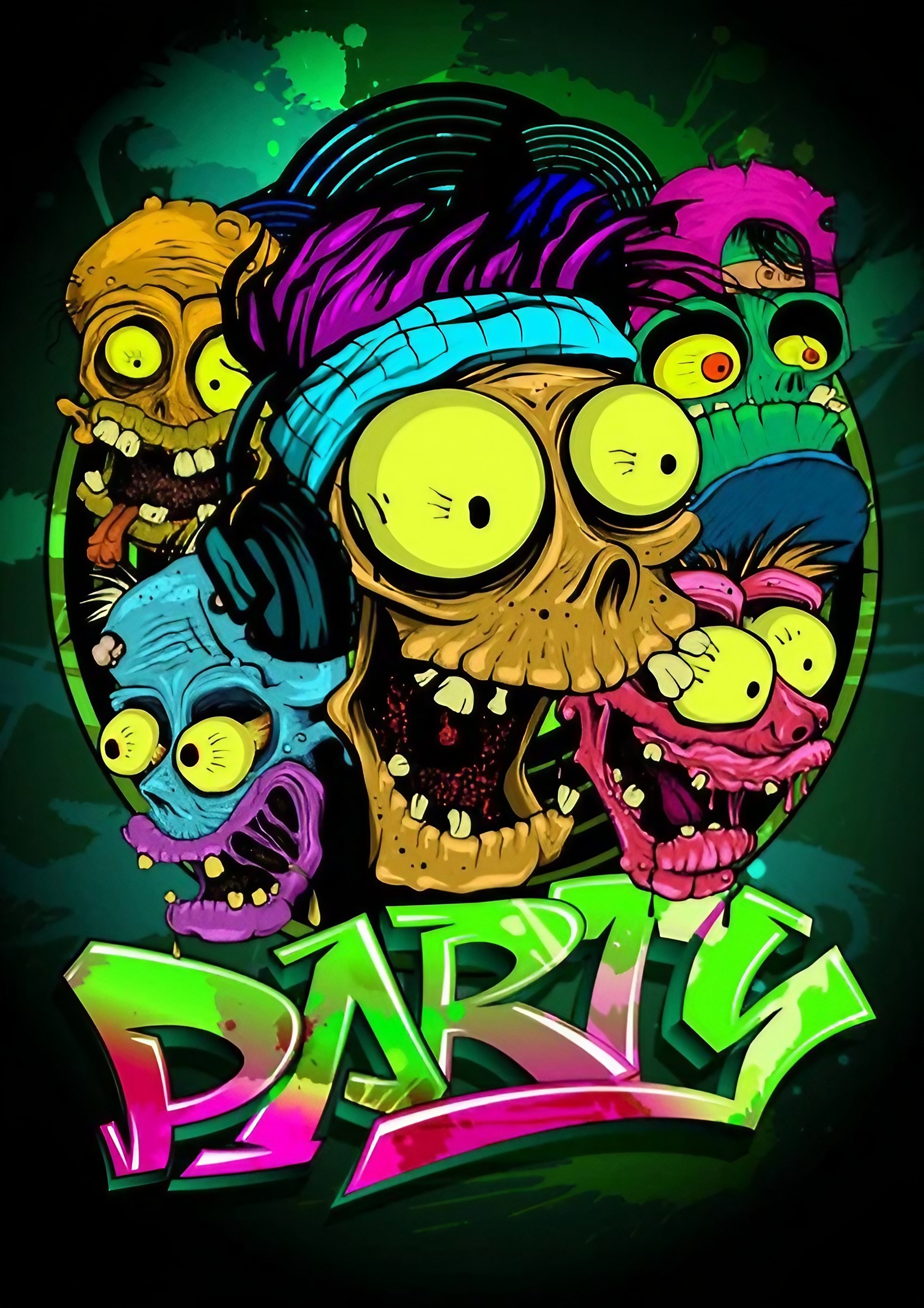 Graffiti art - Zombie party