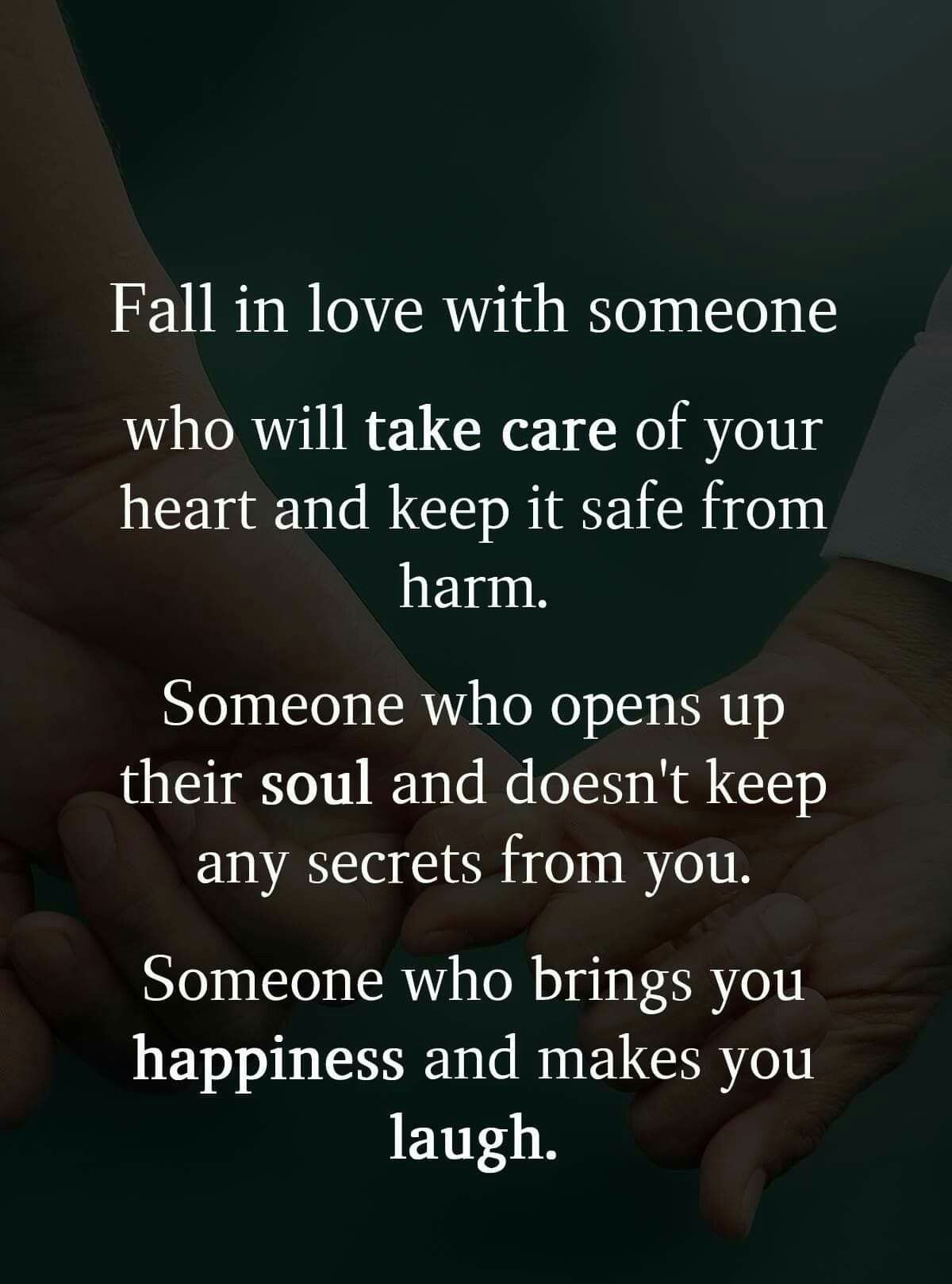 Fall In Love - With Someone - Love Quote