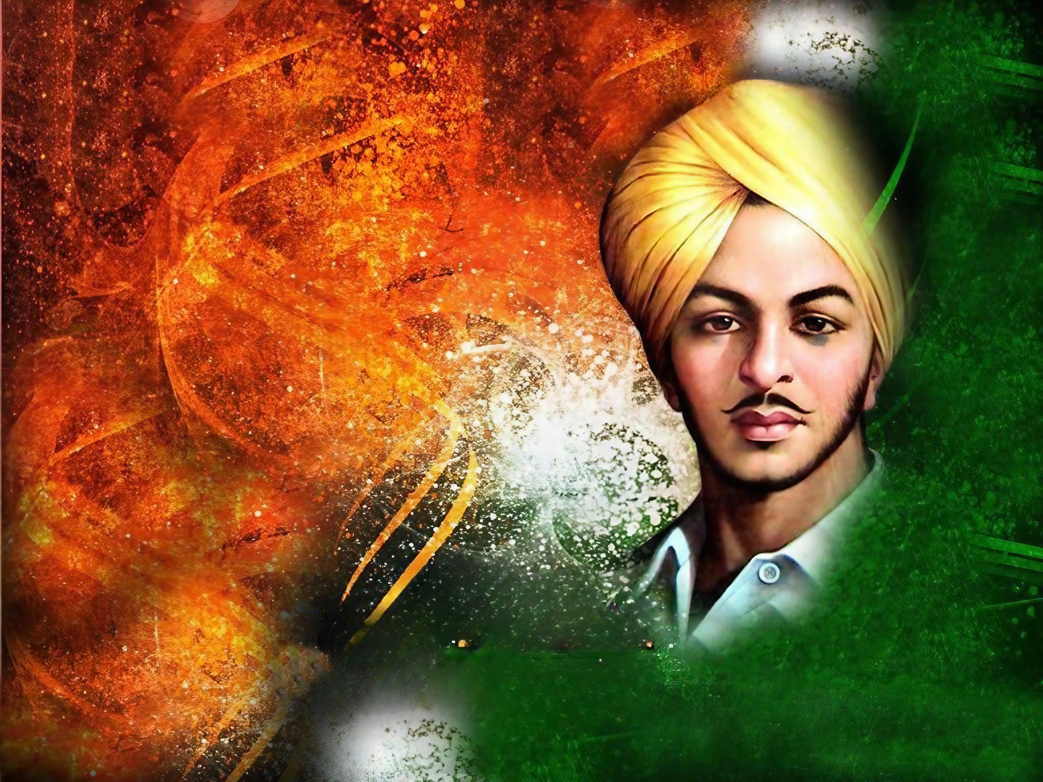 Shahid Bhagat Singh - Splash Painting