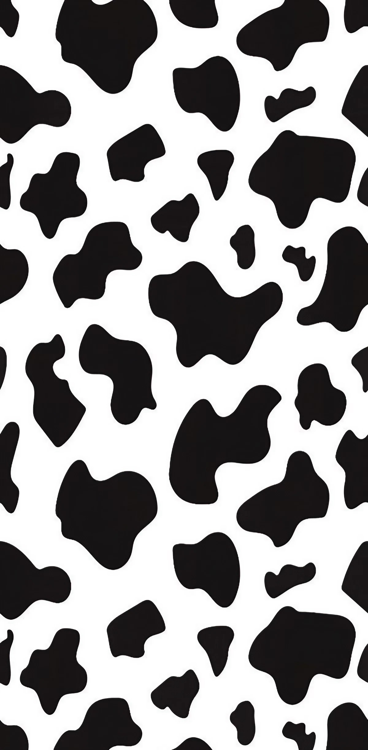 Aesthetic Cow - Black and white seamless pattern