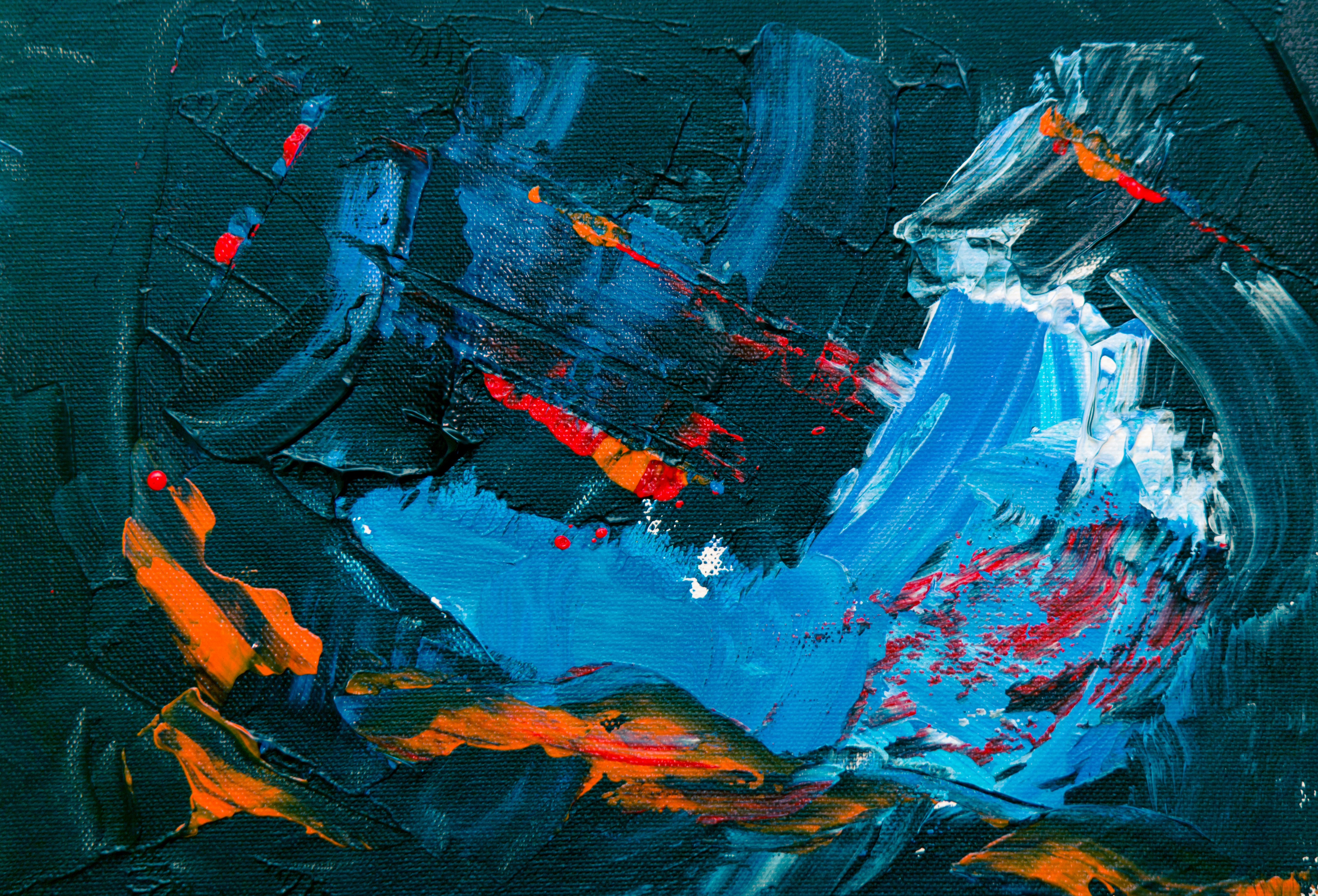 Blue abstract painting