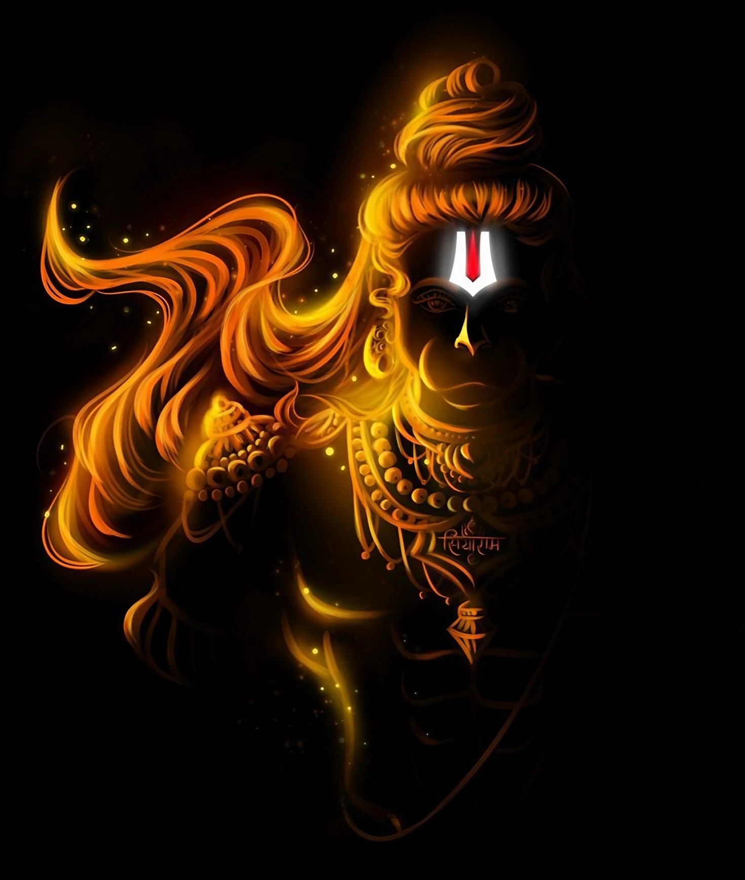 Lord Hanuman Photos - Yellow Art