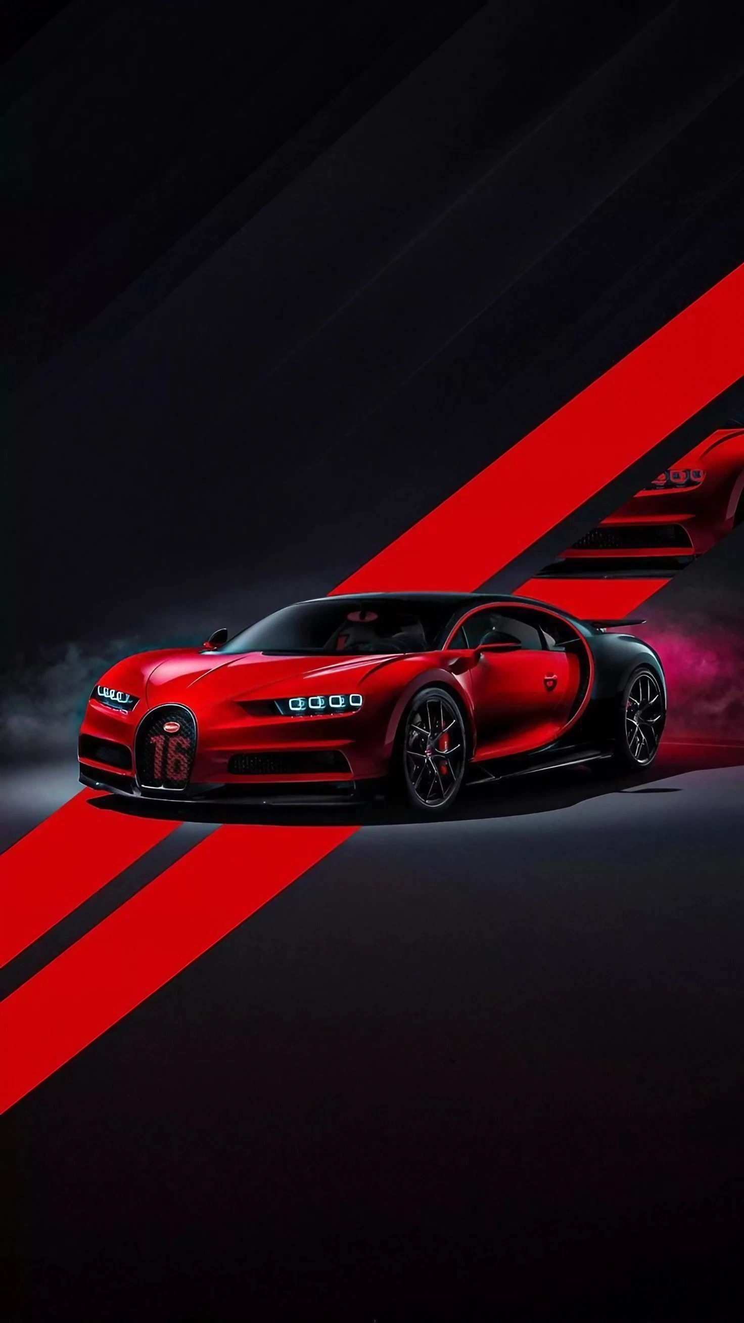 Sports car - Red Bugatti Chiron